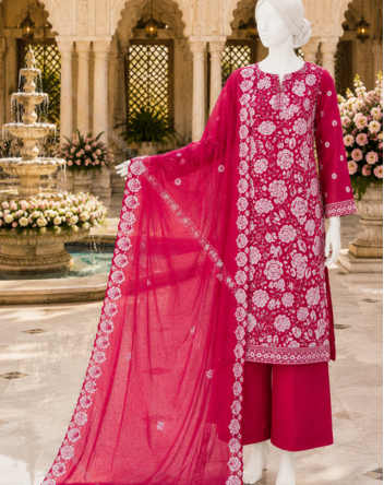 3 Piece Embroidered Suit- Vol-1