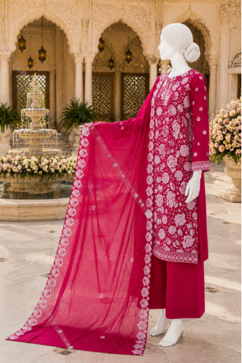 3 Piece Embroidered Suit- Vol-1 - Image 2